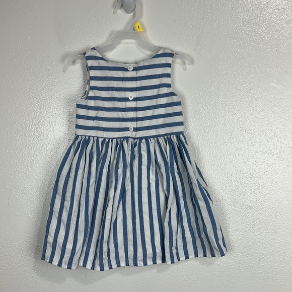 Sanrio Hello Kitty Dress Kids 3T Girls Blue White Stripe Fit Flare Sleeveless - Picture 2 of 9